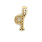 14K Yellow Gold CZ "P" Pendant; 0.7DWT: 1.1g