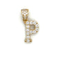 14K Yellow Gold CZ "P" Pendant; 0.7DWT: 1.1g