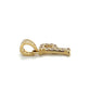 14K Yellow Gold CZ "P" Pendant; 0.7DWT: 1.1g