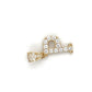14K Yellow Gold CZ "P" Pendant; 0.7DWT: 1.1g