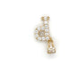 14K Yellow Gold CZ "P" Pendant; 0.7DWT: 1.1g