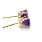14K Yellow Gold Synthetic Amethyst Stud Earrings; 0.8DWT; 1.2g