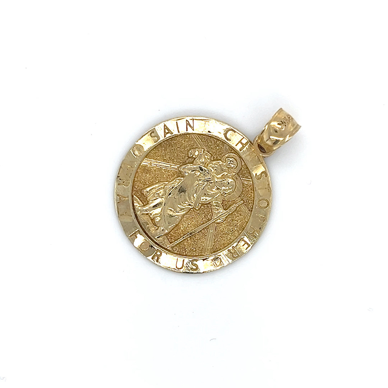 10K Yellow Gold Saint Christopher Pendant; 1.9DWT; 3g