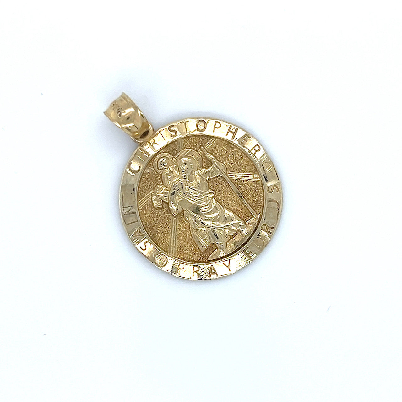 10K Yellow Gold Saint Christopher Pendant; 1.9DWT; 3g