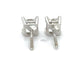 18K White Gold Diamond Stud Earrings; 0.75CTW