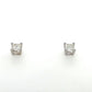 18K White Gold Diamond Stud Earrings; 0.75CTW