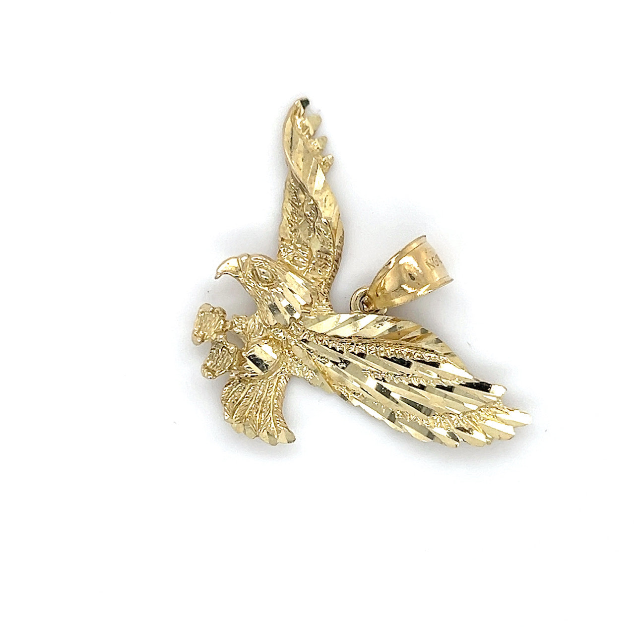 10K Yellow Gold Eagle Pendant; 2.7DWT; 4.2g