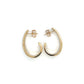 14K Yellow Gold C Shaped Earrings; 1.7DWT; 2.6g