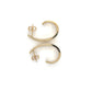 14K Yellow Gold C Shaped Earrings; 1.7DWT; 2.6g