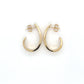 14K Yellow Gold C Shaped Earrings; 1.7DWT; 2.6g