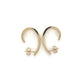 14K Yellow Gold C Shaped Earrings; 1.7DWT; 2.6g