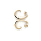 14K Yellow Gold C Shaped Earrings; 1.7DWT; 2.6g