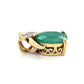 14K Yellow Gold Diamond Emerald Pendant; 2.2g