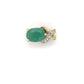 14K Yellow Gold Diamond Emerald Pendant; 2.2g