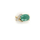 14K Yellow Gold Diamond Emerald Pendant; 2.2g