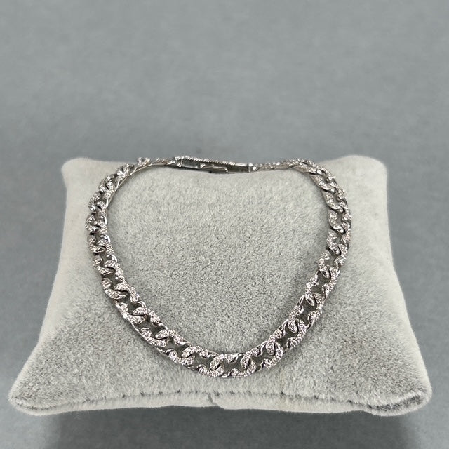 14K White Gold Diamond 7" Bracelet; 7DWT; 1.32CTW; 10.9g