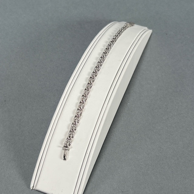 14K White Gold Diamond 7" Bracelet; 7DWT; 1.32CTW; 10.9g