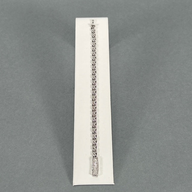 14K White Gold Diamond 7" Bracelet; 7DWT; 1.32CTW; 10.9g
