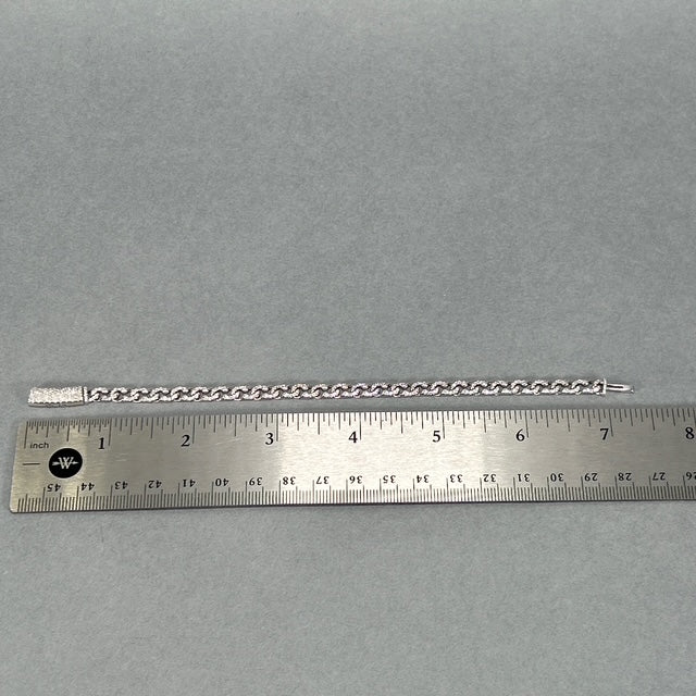 14K White Gold Diamond 7" Bracelet; 7DWT; 1.32CTW; 10.9g