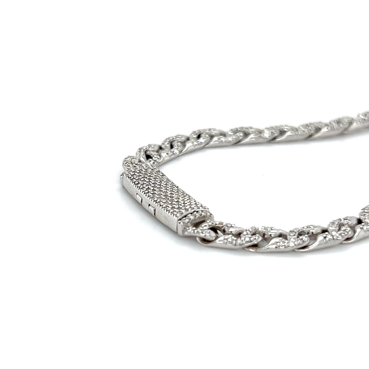 14K White Gold Diamond 7" Bracelet; 7DWT; 1.32CTW; 10.9g