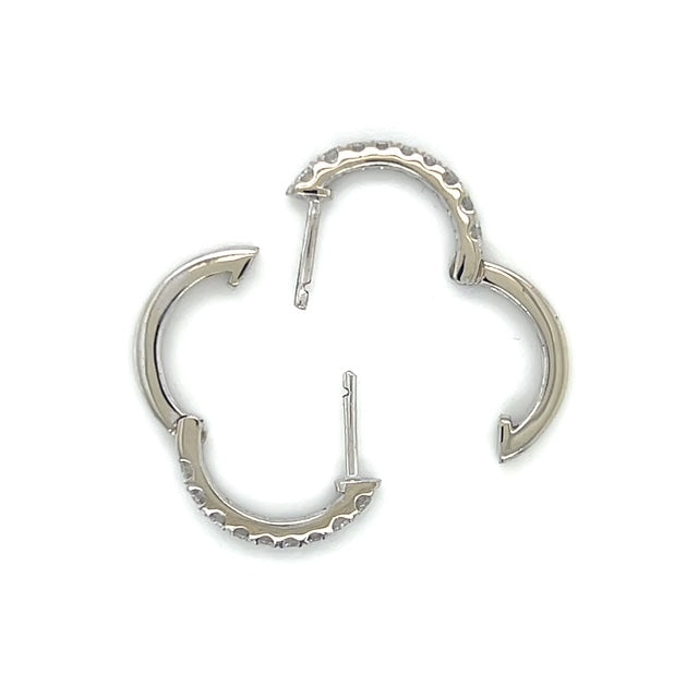 10K White Gold Diamond Earrings; 0.36CTW; 2,5g