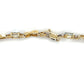 10K Yellow Gold Diamond Accent Aquamarine Tennis Bracelet; 7"; 2.7DWT