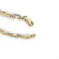10K Yellow Gold Diamond Accent Aquamarine Tennis Bracelet; 7"; 2.7DWT