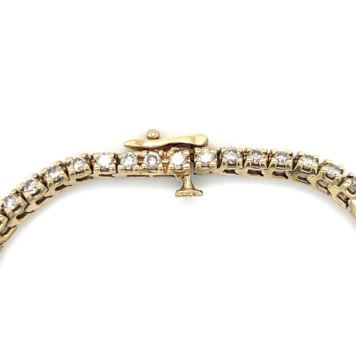 14K Yellow Gold Diamond 7.2" Bracelet; 2.75CTW; 12.6g