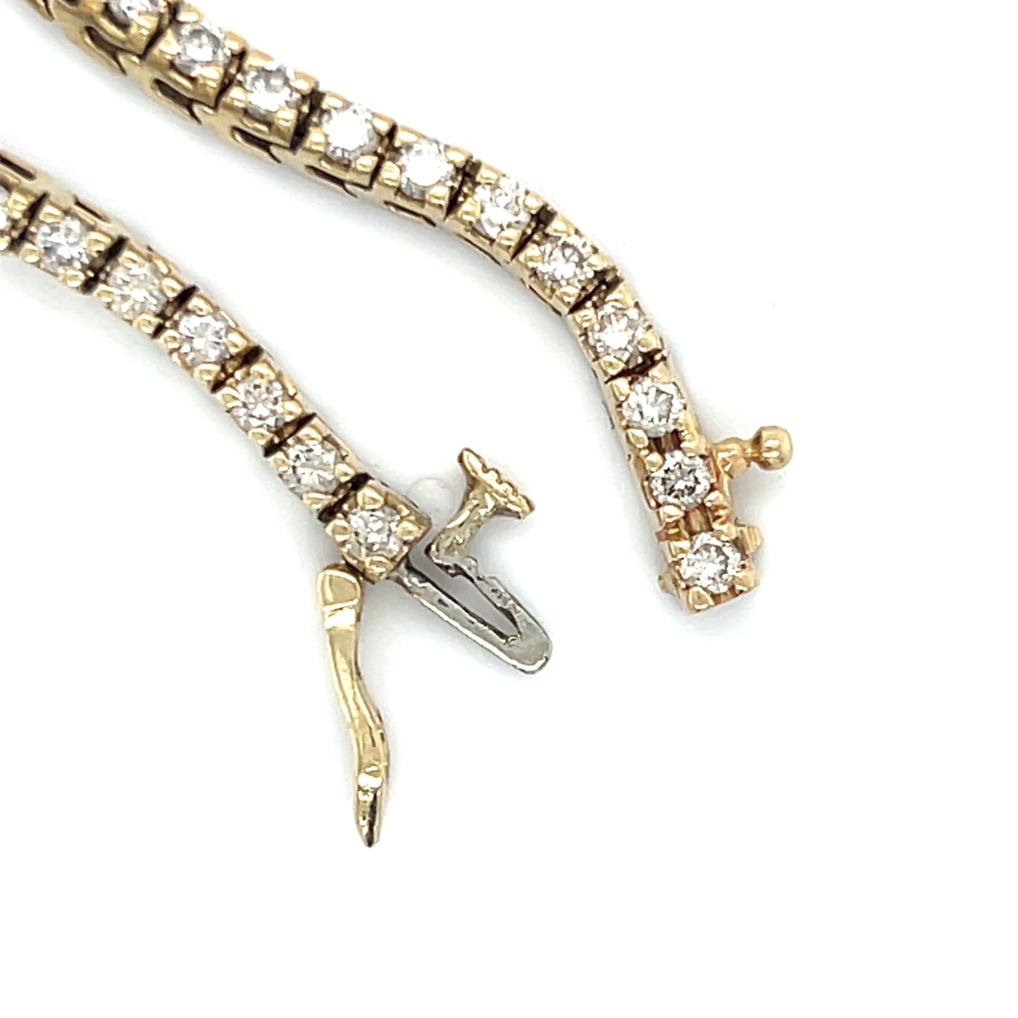 14K Yellow Gold Diamond 7.2" Bracelet; 2.75CTW; 12.6g