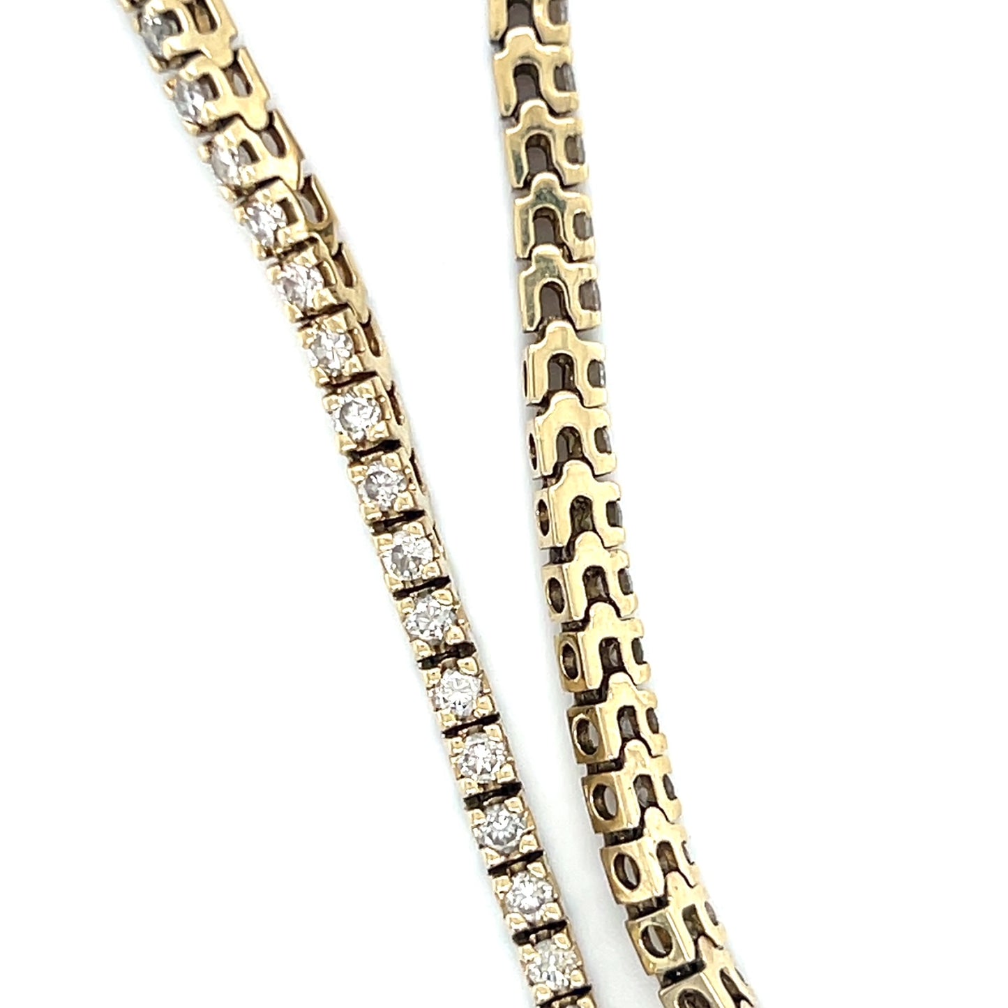 14K Yellow Gold Diamond 7.2" Bracelet; 2.75CTW; 12.6g