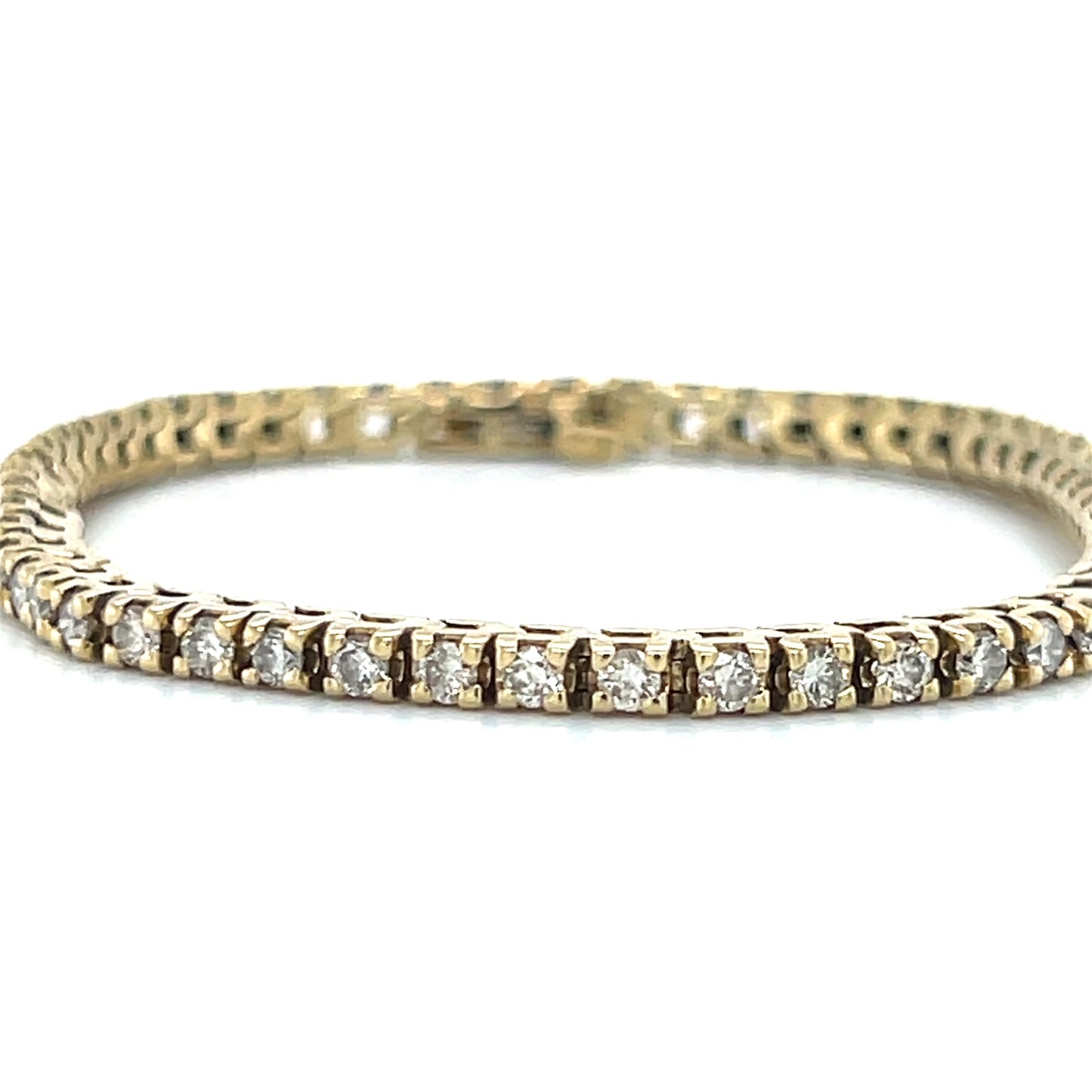 14K Yellow Gold Diamond 7.2" Bracelet; 2.75CTW; 12.6g