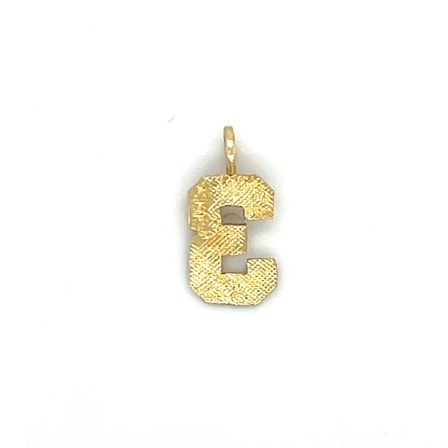 14K Yellow Gold "3" Pendant; 0.3g; 0.2DWT