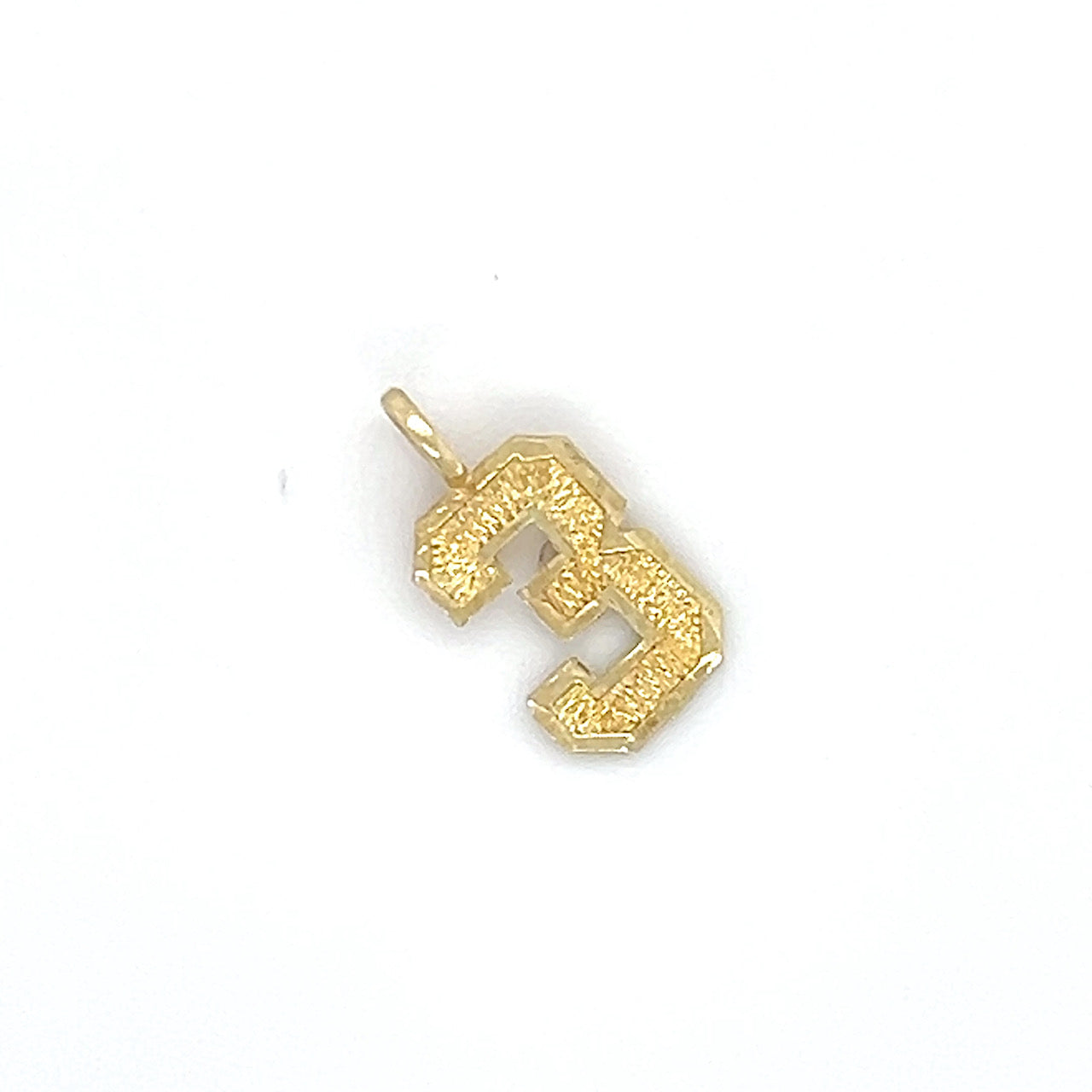 14K Yellow Gold "3" Pendant; 0.3g; 0.2DWT