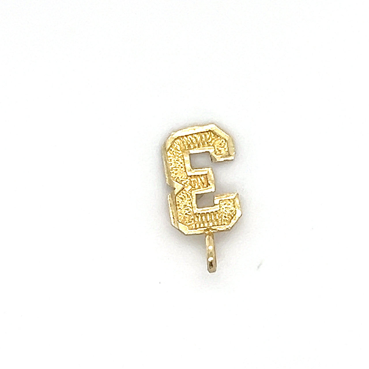 14K Yellow Gold "3" Pendant; 0.3g; 0.2DWT