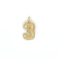 14K Yellow Gold "3" Pendant; 0.3g; 0.2DWT