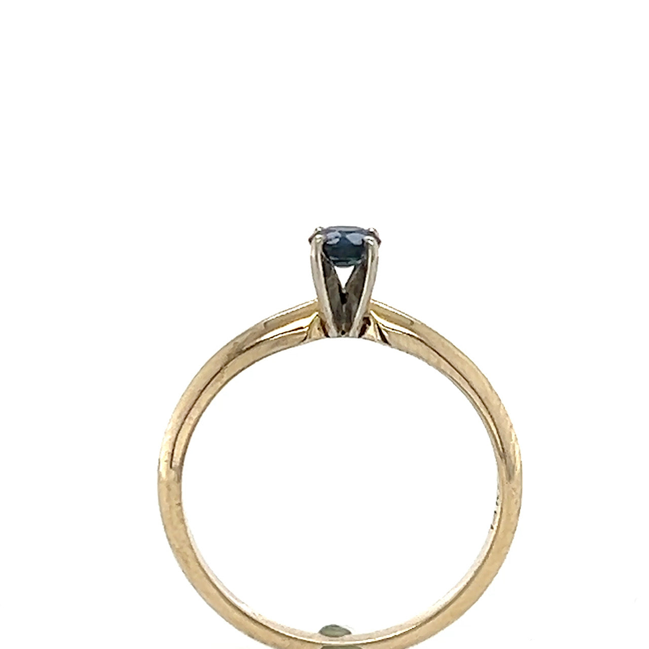 14K White Gold Sapphire Lady's Fashion Ring; 1.1DWT, Size 6