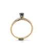 14K White Gold Sapphire Lady's Fashion Ring; 1.1DWT, Size 6