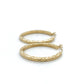 14K yellow Gold Hoop Earrings; 1.7DWT; 2.6g