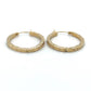 14K yellow Gold Hoop Earrings; 1.7DWT; 2.6g