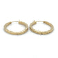 14K yellow Gold Hoop Earrings; 1.7DWT; 2.6g