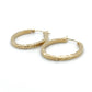 14K yellow Gold Hoop Earrings; 1.7DWT; 2.6g