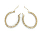 14K yellow Gold Hoop Earrings; 1.7DWT; 2.6g