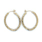 14K yellow Gold Hoop Earrings; 1.7DWT; 2.6g