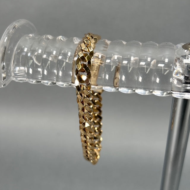 10K Yellow Gold Diamond 9" Cuban Bracelet; 0.75CTW; 35.6g