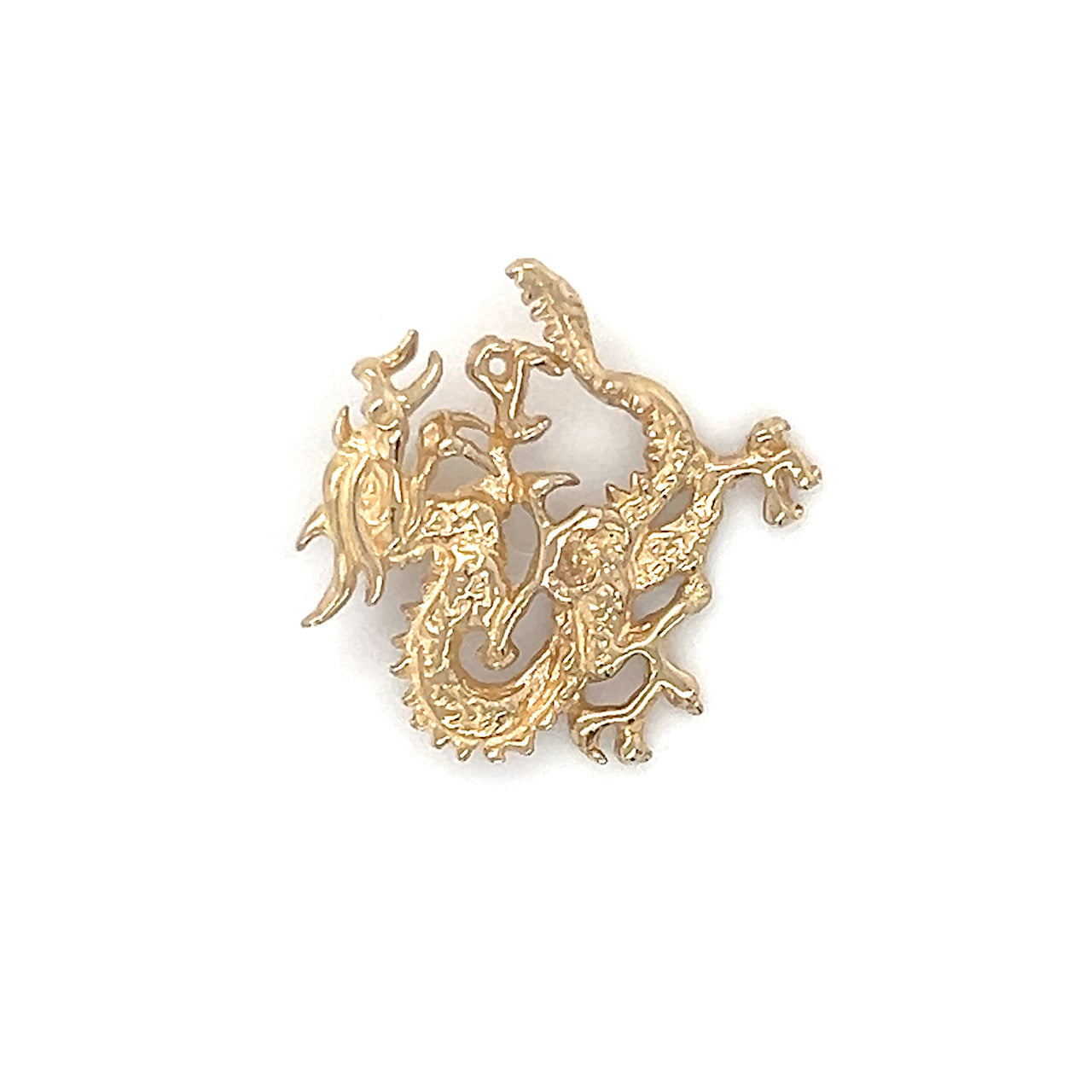 14K Yellow Gold Dragon Pendant: 1.3DWT; 2g