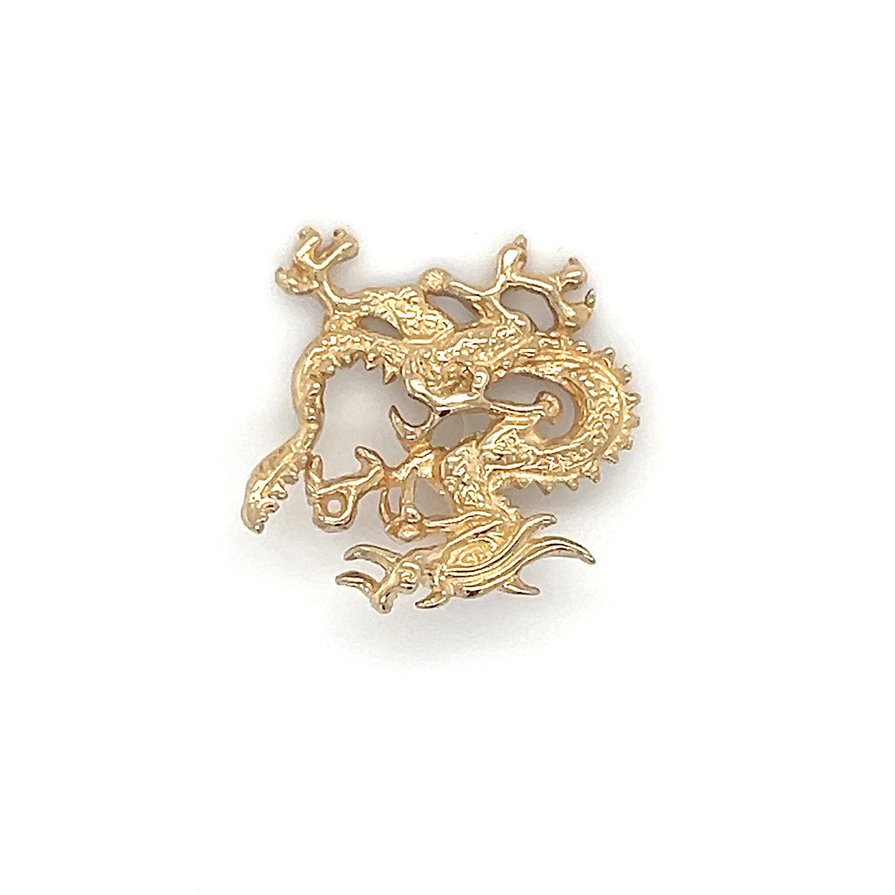 14K Yellow Gold Dragon Pendant: 1.3DWT; 2g