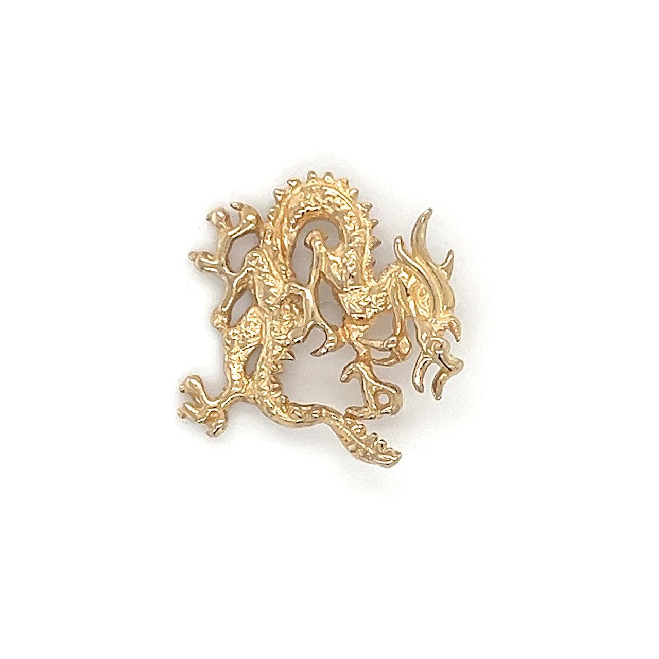 14K Yellow Gold Dragon Pendant: 1.3DWT; 2g