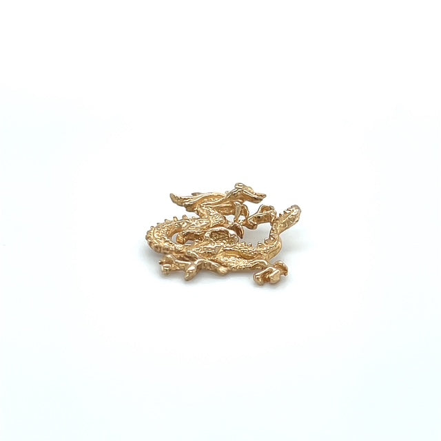 14K Yellow Gold Dragon Pendant: 1.3DWT; 2g