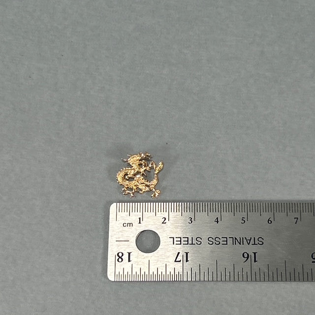 14K Yellow Gold Dragon Pendant: 1.3DWT; 2g