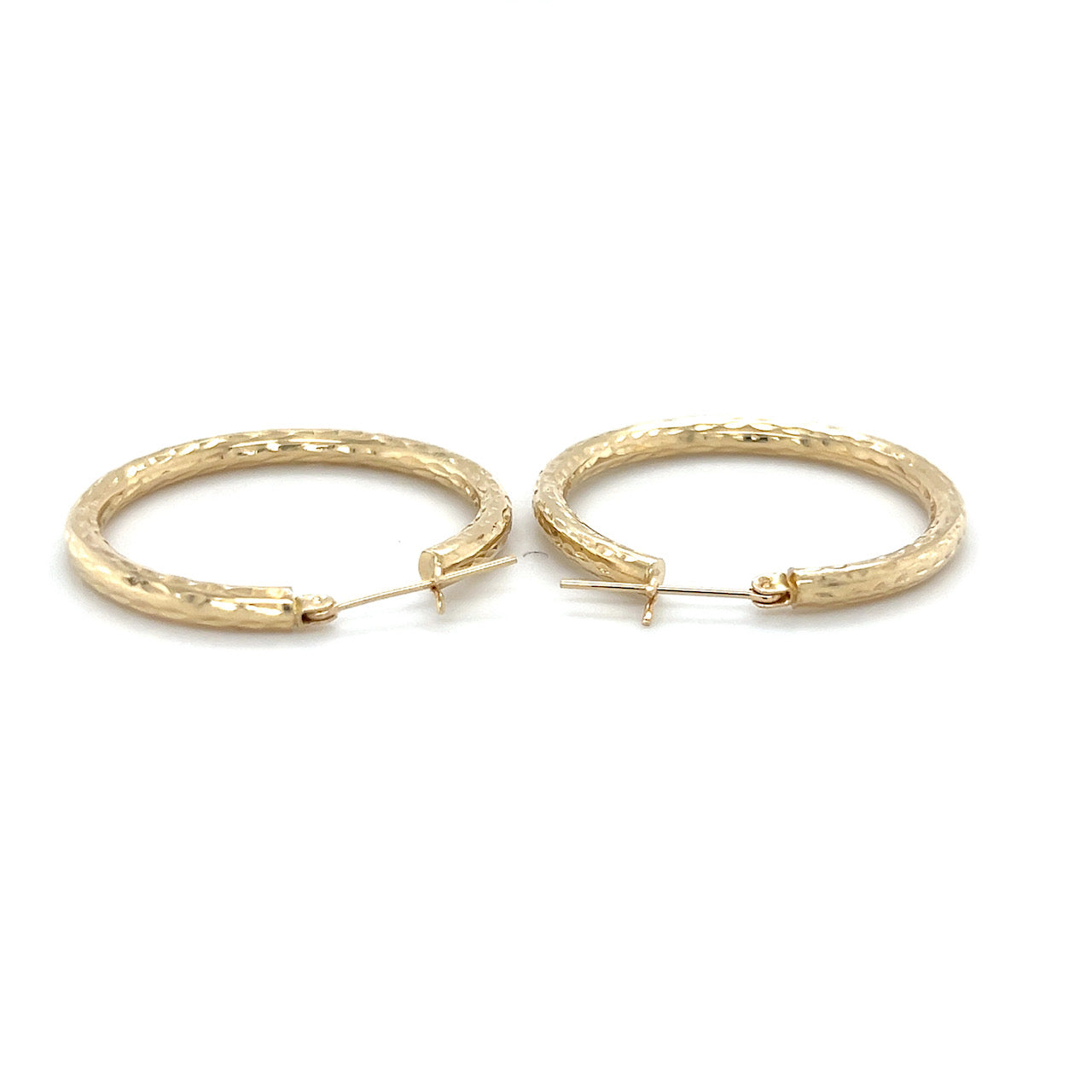 14K Yellow Gold Hoop Earrings; 2.0DWT; 3.1g
